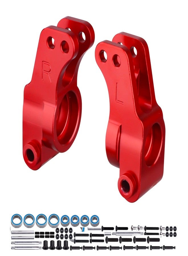 FriHobby Aluminum Rear Hub Set for 1/10 Losi Tenacity All Replaces LOS234020: for Tenacity TT Pro 4WD SCT/DB Pro Lasernut U4 Upgrades (Red) - Image 1